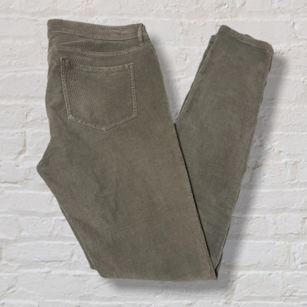 Juicy Couture Olive Green Corduroy Skinny Jeggings Pants Mid To Low Rise